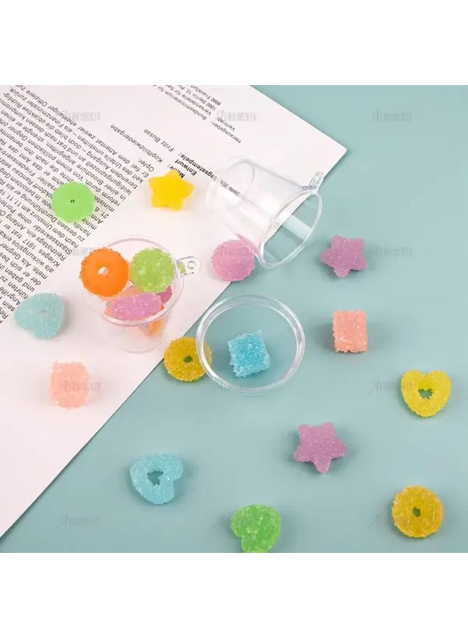 50pcs Clear Plastic Mini Cups With Dome Lids Food Safe Disposable Keychain Cups - Image 5